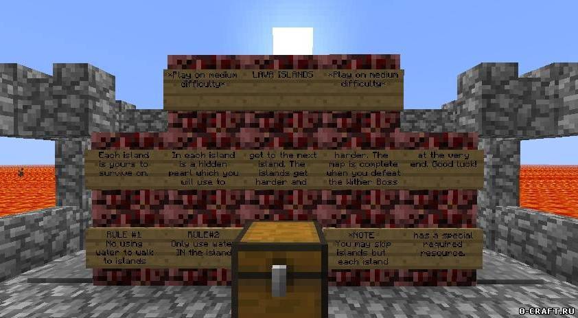 Карта "Lava Island Survival" для minecraft бесплатно